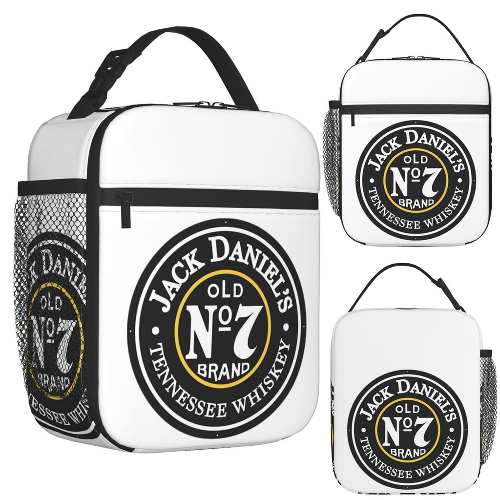 J-JACK DANIELS Whiskey Brand Insulated Lunch Bag for School Picnic Storage Food Boxes Container Cool