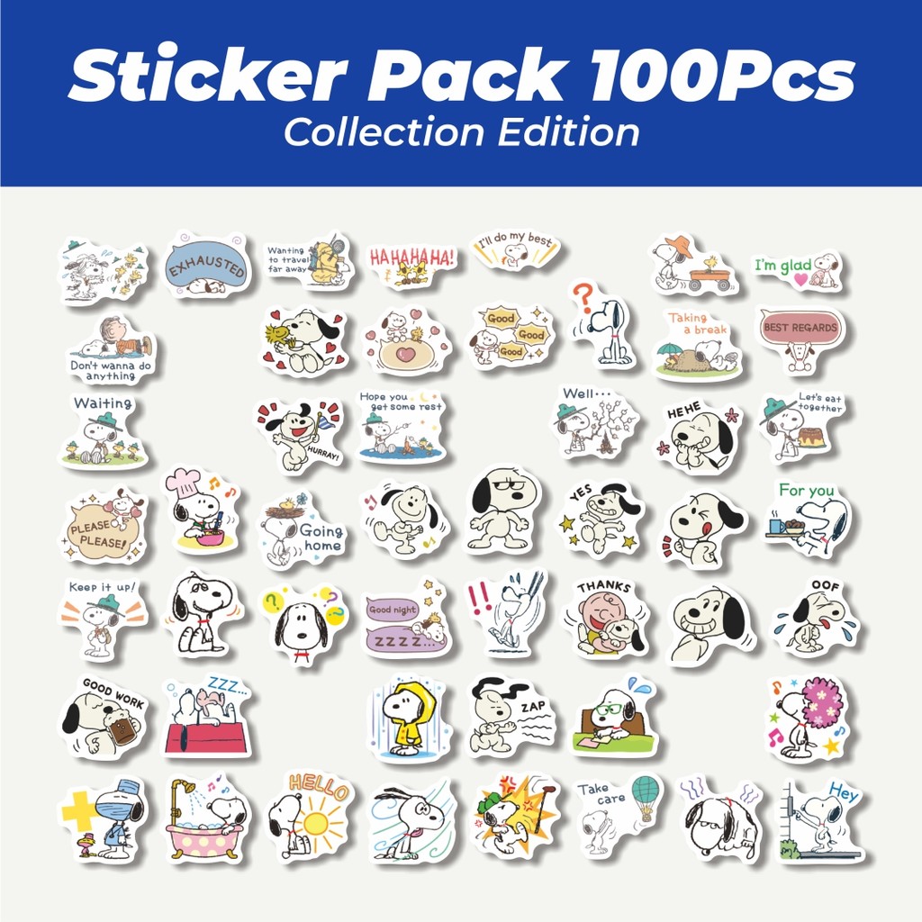 

Hot Stiker Kartun Snoopy V44 Lucu Anti Air Stikers Berperekat Waterproof Sticker Decal Buat Motor Helm Buku Journal Koper Casing HP Laptop Botol Minum