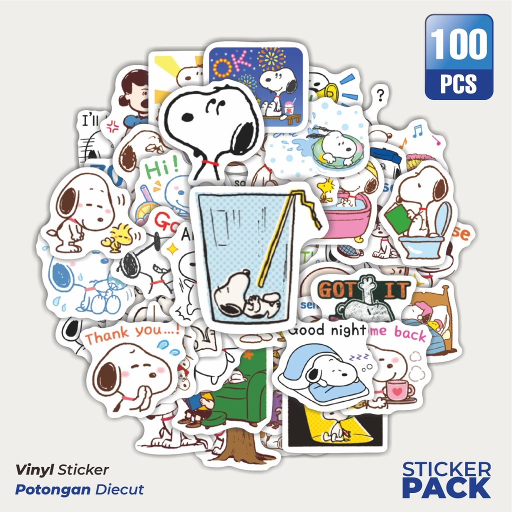 

Terbaru! 50 pcs Stiker Kartun Snoopy V36 Dekorasi Lucu Kreatif untuk Notebook, Skateboard, HP