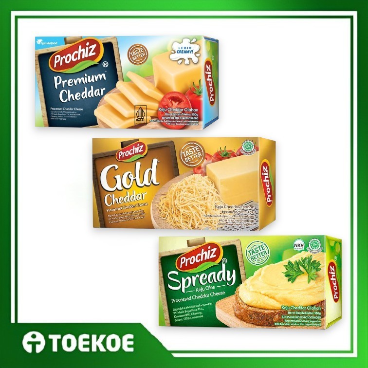 

TOEKOE Keju Prochiz Cheedar 160GR Gold Premium Spready