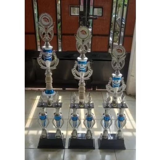 trophy piala silver 1 set juara 123 kaki 2,2,2