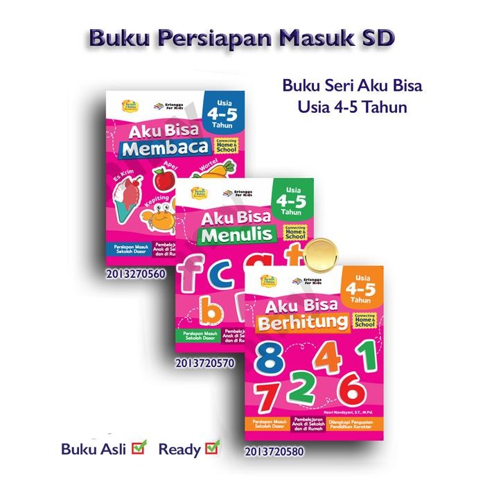 

Buku Aku Bisa Membaca Menulis Berhitung Persiapan Masuk SD Erlangga - SET A