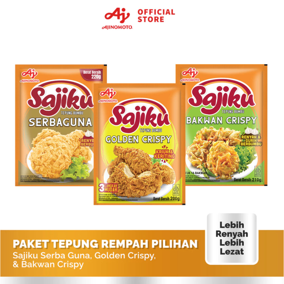 

aneka sajiku tepung bumbu serbaguna, golden crispy, bakwan crispy 200gr