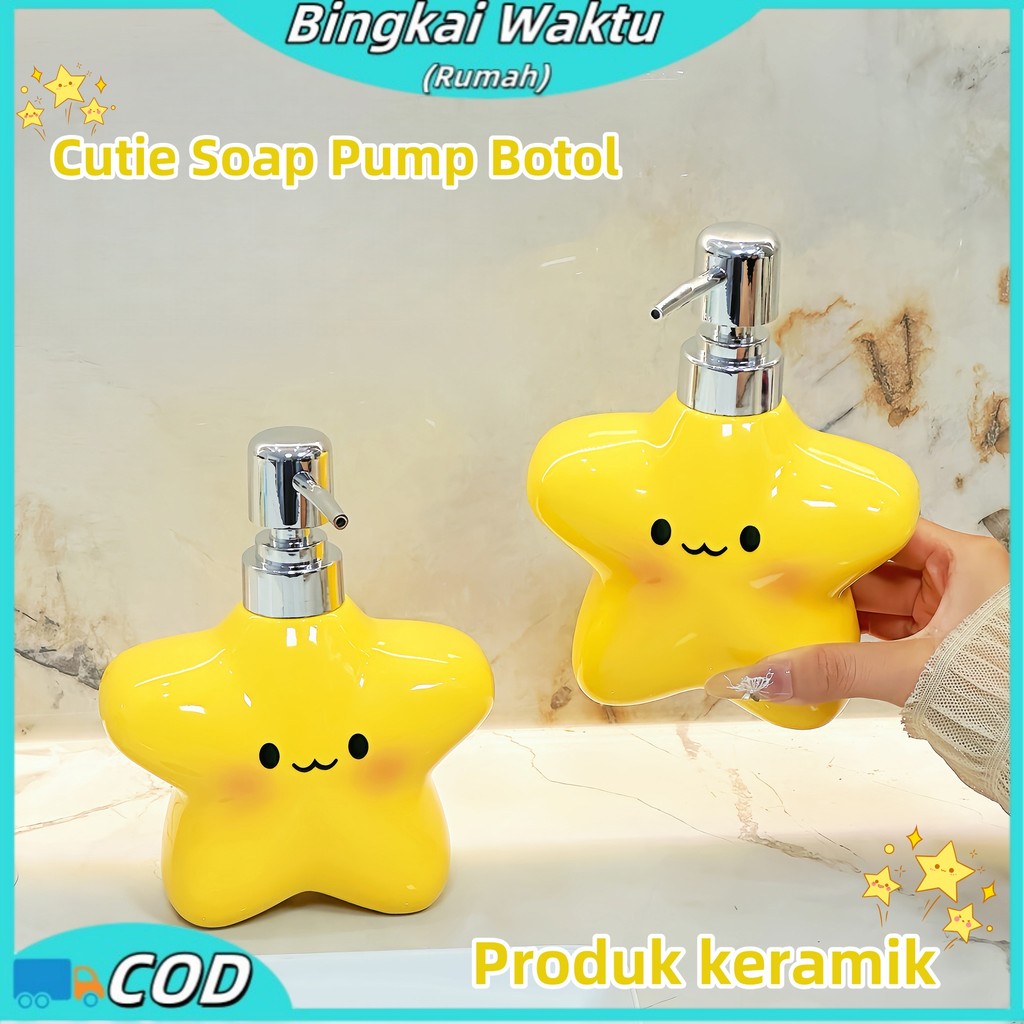 Cutie Soap Pump Botol / Botol Sabun Cuci Tangan Bintang Lucu / Botol Sabun Gaya Instagram Korea / Bo