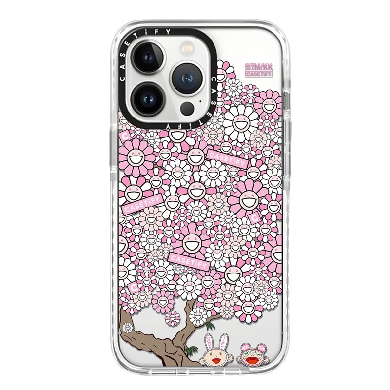 Caseti Takashi Murakami Soft Case For iPhone 16 16e 15 14 Plus 11 12 13 Pro Max Shockproof TPU Clear