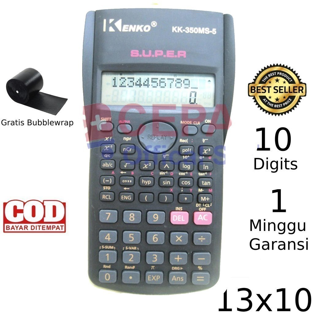 

Kalkulator Sekolah Scientific KENKO 82MS - Calculator Ujian Sin Cos Tan COD