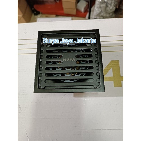 Smart floor drain black kotak kuningan / Smart floor drain hitam kotak