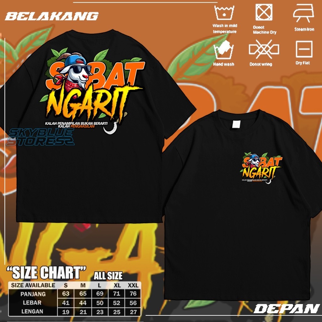 Deliwafa - Sobat Ngarit Vol 3 | T-Shirt Regular | Kaos Lengan Pendek | Baju Pria Wanita - SkyBlue St