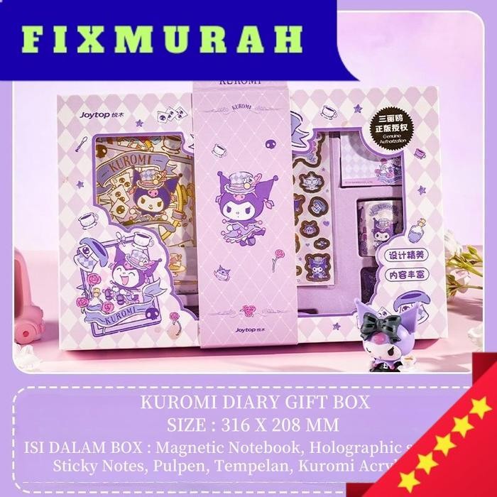 

SANRIO KUROMI NOTEBOOK FULLSET 6 IN 1 GIFT BOX / DIARY GIFT BOX KUROMI & MELODY / SANRIO DIARY SET - KUROMI(6IN1)