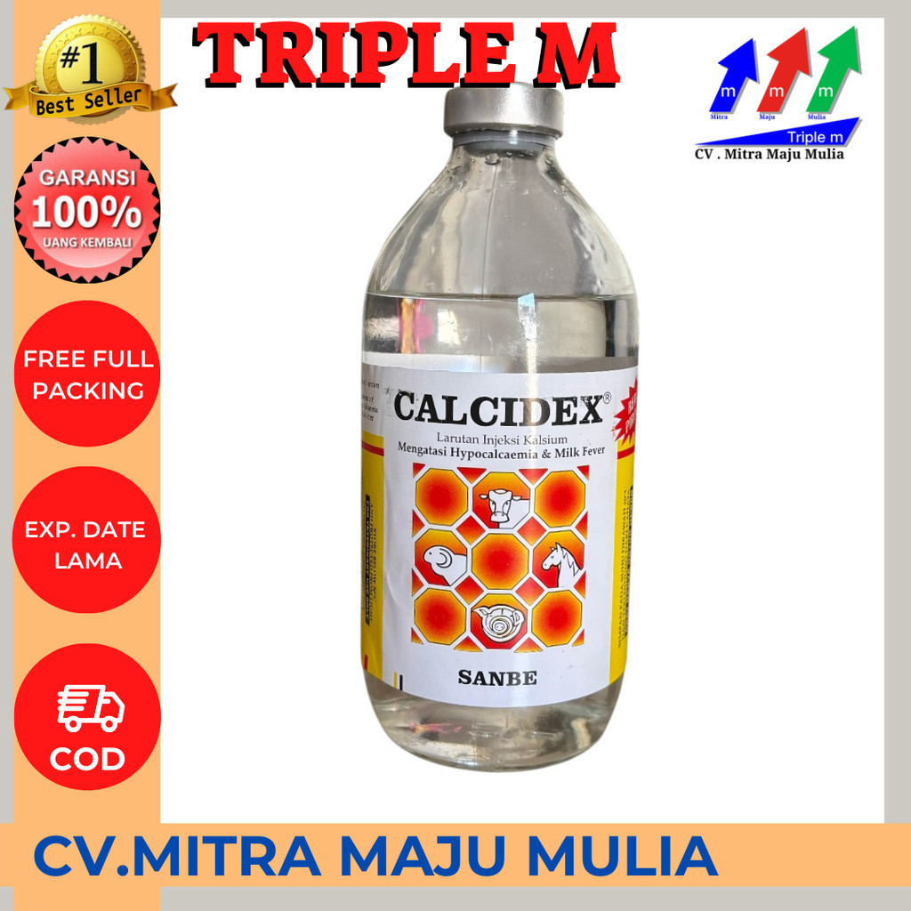 Calcidex 500 ml Larutan Injeksi Kalsium Sapi Kambing Kuda