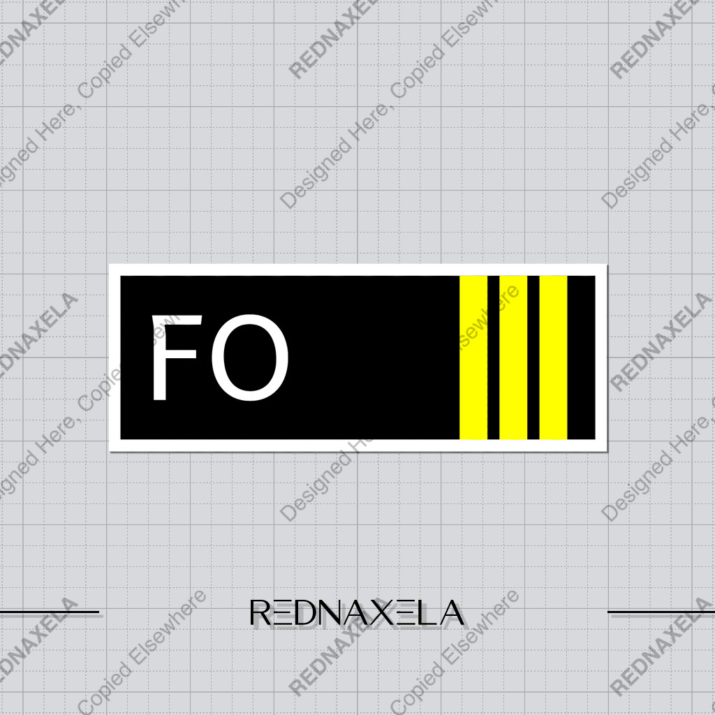 

Stiker Vinyl Flight Crew First Officer Epaulets Stiker Koper Sign Stickers