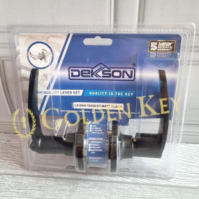 Kunci Pintu Handle Lever Set Dekkson Dekson LS T 6300 T6300 ET Black Hitam
