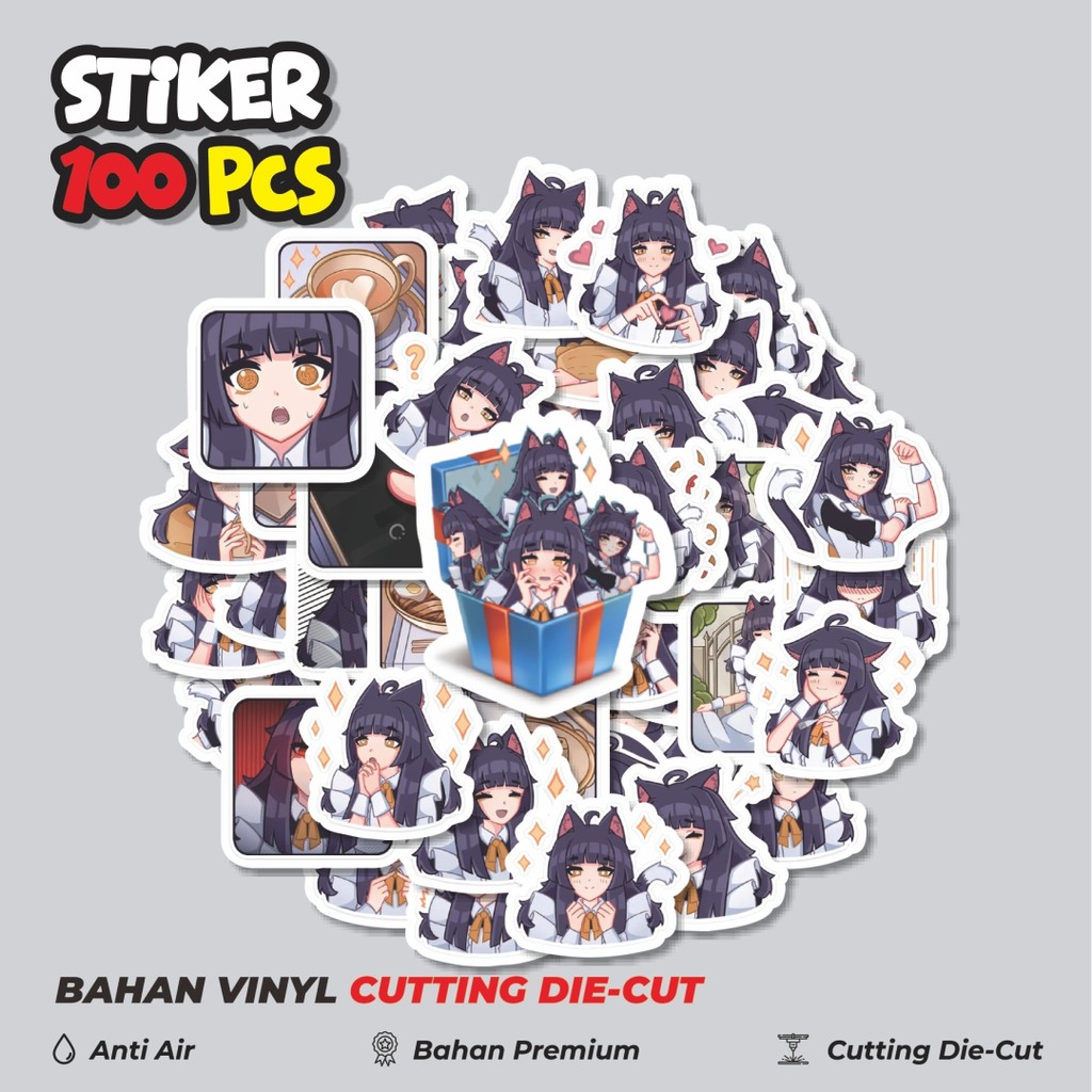 

Terbaru! 50 pcs Stiker Funny Character Acla The Cat Girl Maid Dekorasi Lucu Kreatif untuk Notebook, Skateboard, HP