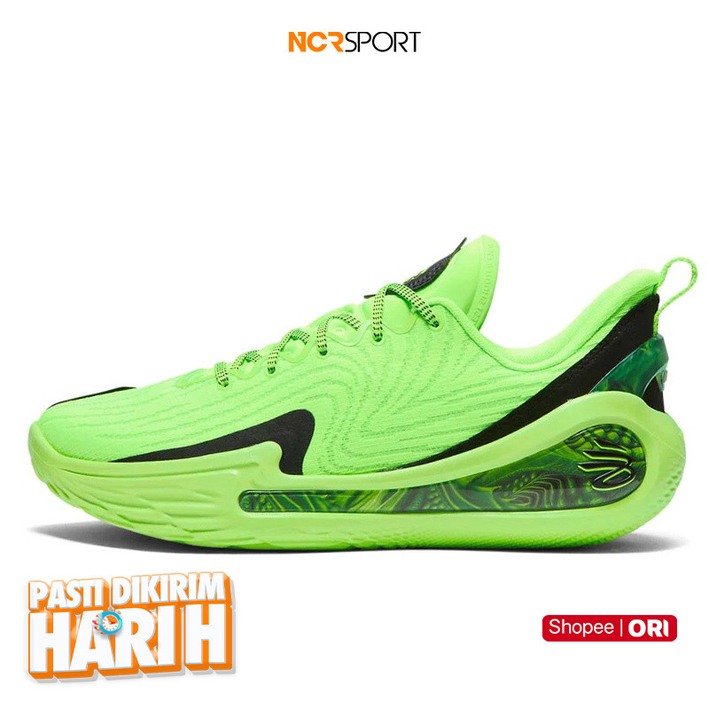 Sepatu Basket Under Armour Curry 12 Extraterrestrial Hyper Green Original 3027633-001