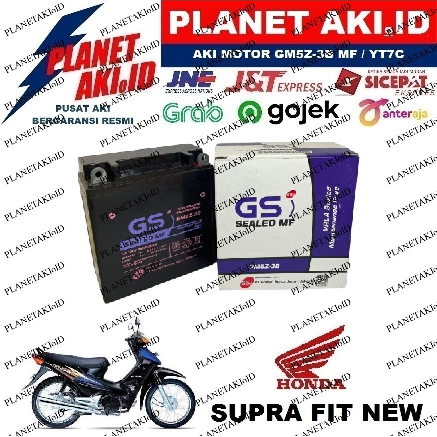 HARSTORE Aki Motor Honda Supra Fit New GM5Z3B Accu Kering MF