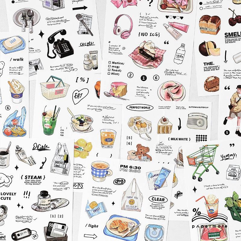

Sticker Isi 2 Lembar / Pack Journalling Deco PAPERMORE EDITION Daily Scrapbook Journal Stiker DIY Craftycharm