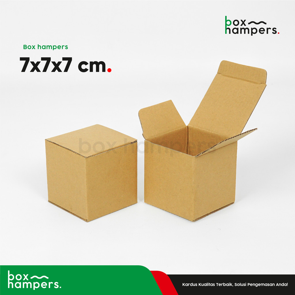 

Box 7x7x7 cm Kardus/Kemasan/Packaging/SlipLock/Boxes/Hampers/KartonKemasan/Kotak/Spepart/Tinggi7