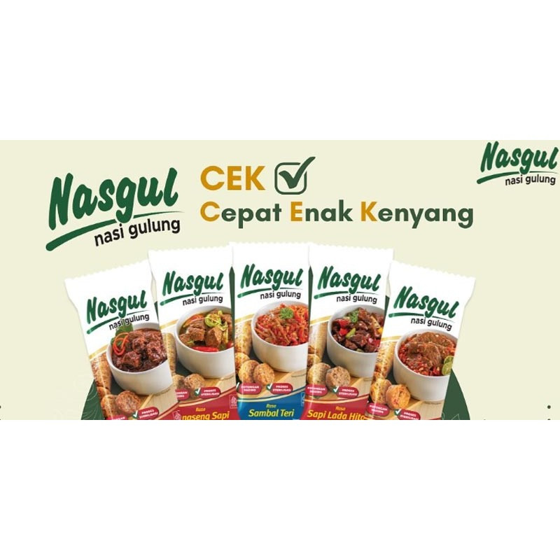 

LONTONG NASGUL NASI GULUNG 80GR SEMUR SAPI JUMEOKBAP AYAM BUMBU RUJAK OSENG SAPI BEEF BULGOGI