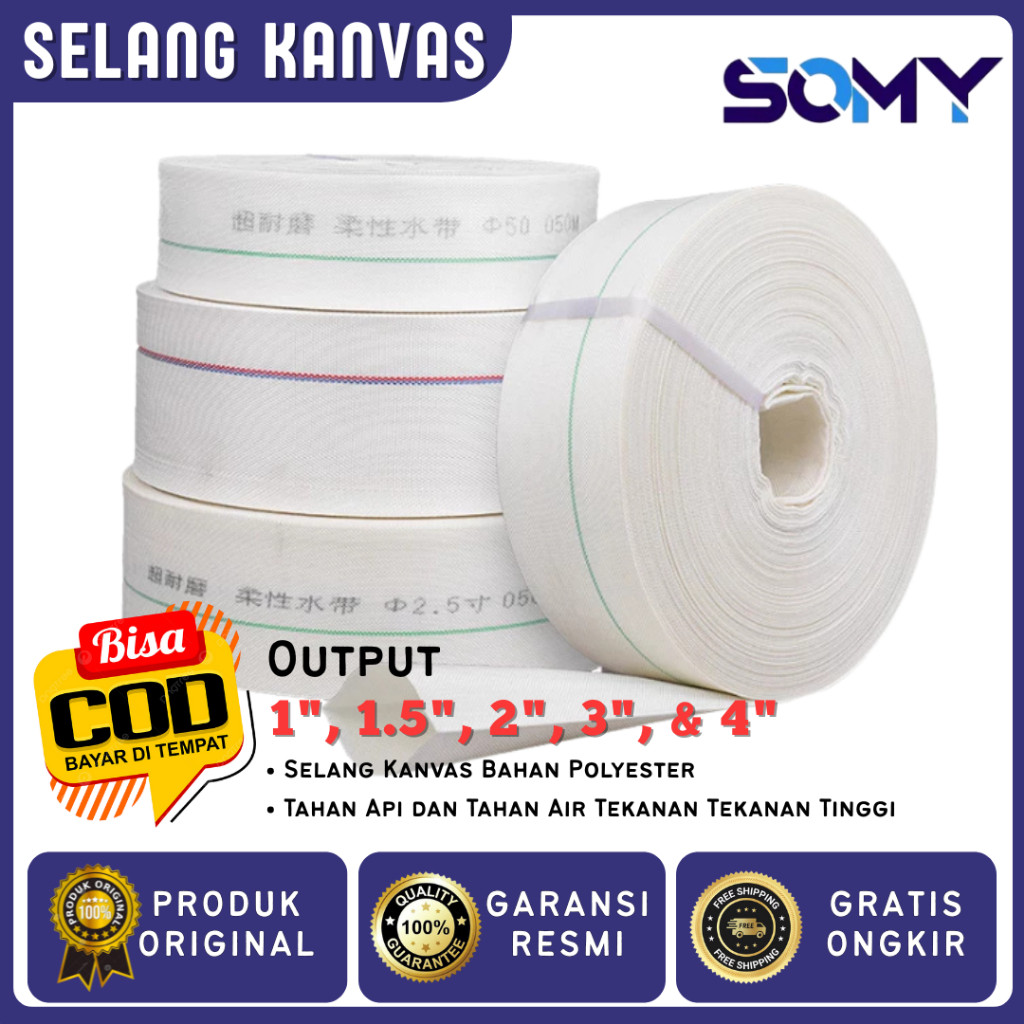 Selang Kanvas Pertanian Selang 1 Inch 1,5 Inch 2 Inch 3 Inch 4 Inch Selang Sawah / Selang Kebun