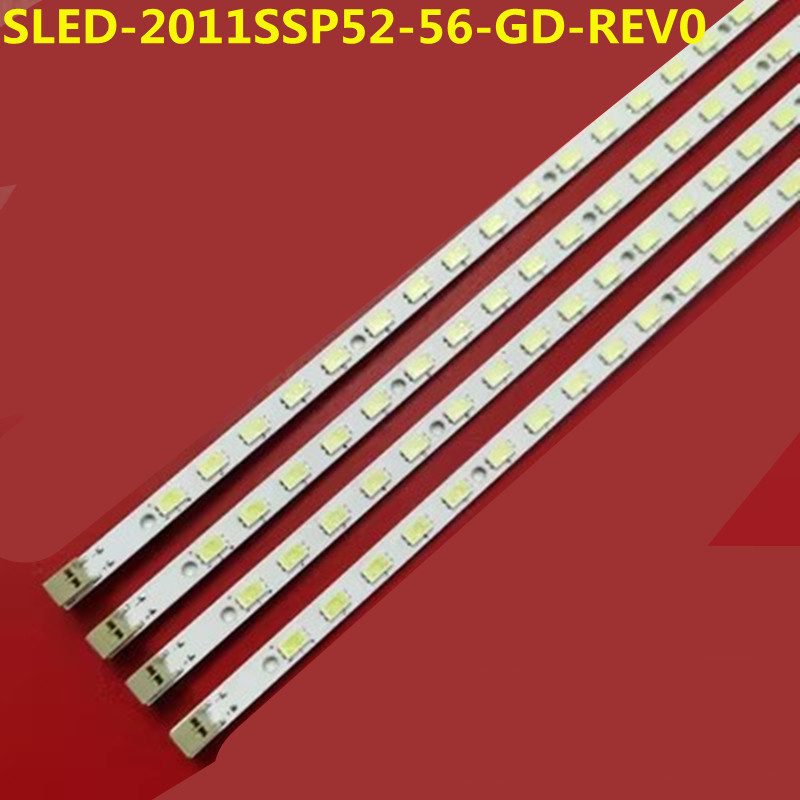 4 PCS Tira Retroiluminação LED 56 lâmpadas Para SLED-2011SSP52-56-GD-REV0 LCD-52LX830A LCD-52LX531A 