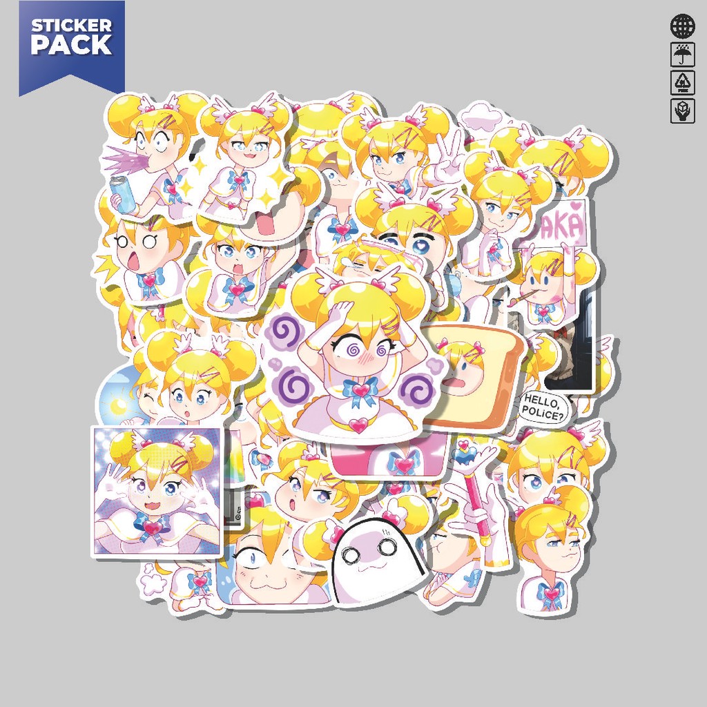 

[100PCS]Stiker Pack Stiker Mimikochan Aesthetic Vinyl Anti Air Dekorasi Sticker Laptop Buku Journal Koper Helm Casing HP Gitar Helm Skateboard