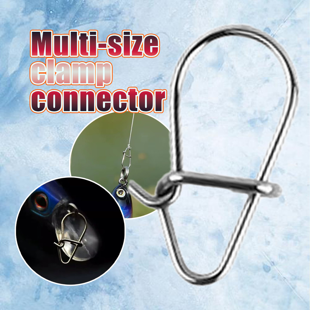 100PCS Stainless Steel Fishing Snap Lure Egi Eging Minnow Pancing Snap Peniti Pelampung Pancing