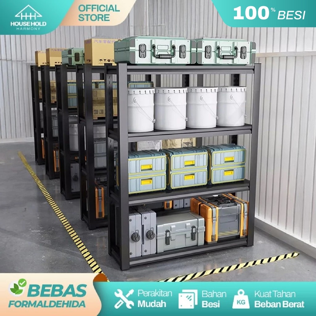 Rak Besi Siku 5 Susun Rak Siku Besi Rak Buku Rak Gudang Besi Rak Supermarket Rak Serbaguna Full Besi