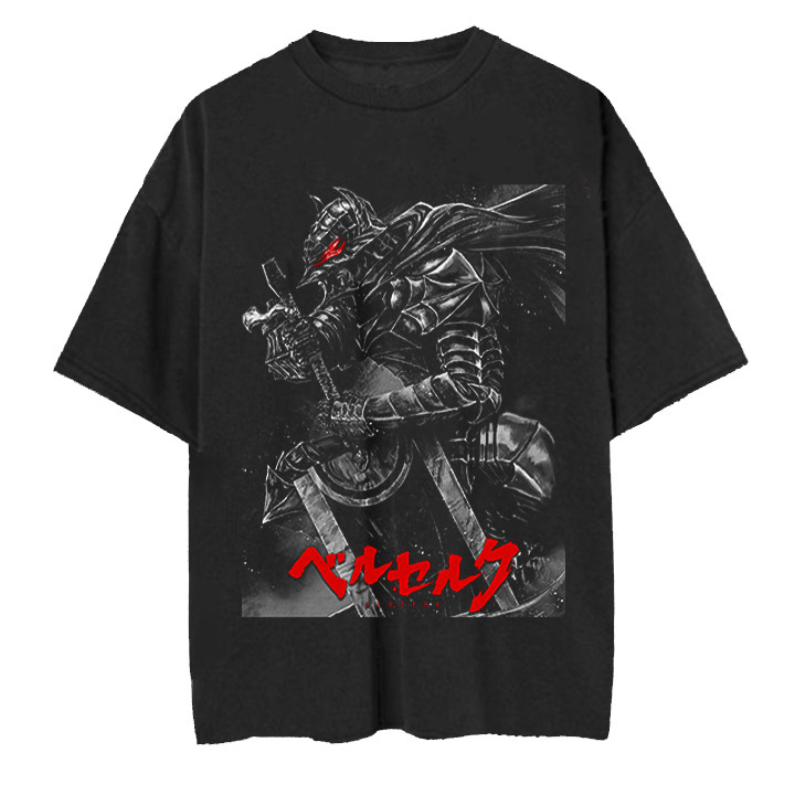 Vintage Berserk Anime Premium T shirt Acid Wash