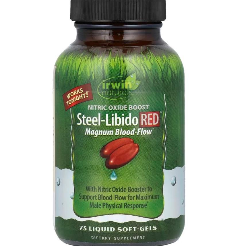 Irwin Naturals Steel Libido Red Magnum Blood-Flow 75 Liquid Soft-Gel