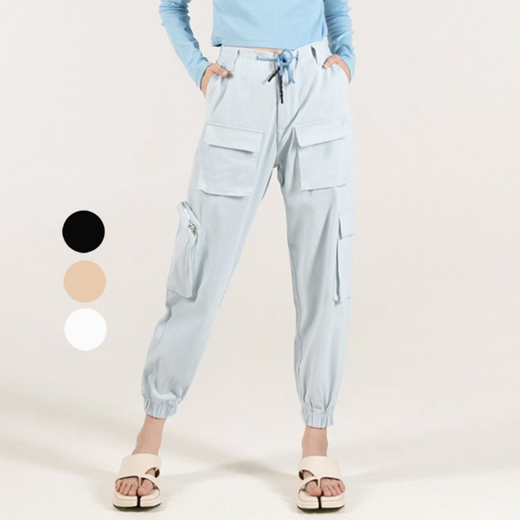 ODIVA Eliz Cargo Pants - Blue