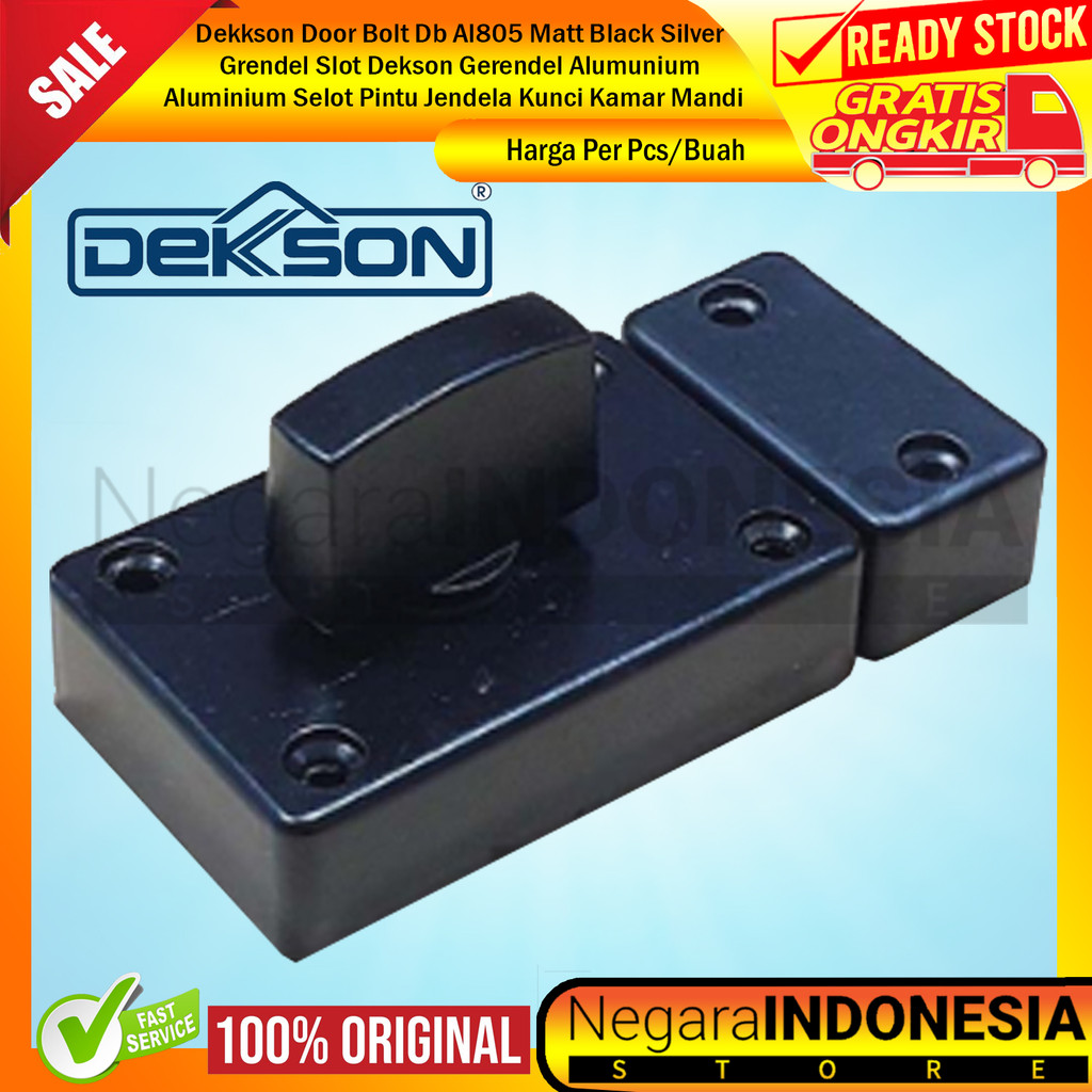 Dekkson Door Bolt Alumunium Db Al805 Matt Black Silver Grendel Slot Dekson Gerendel Aluminium Selot 