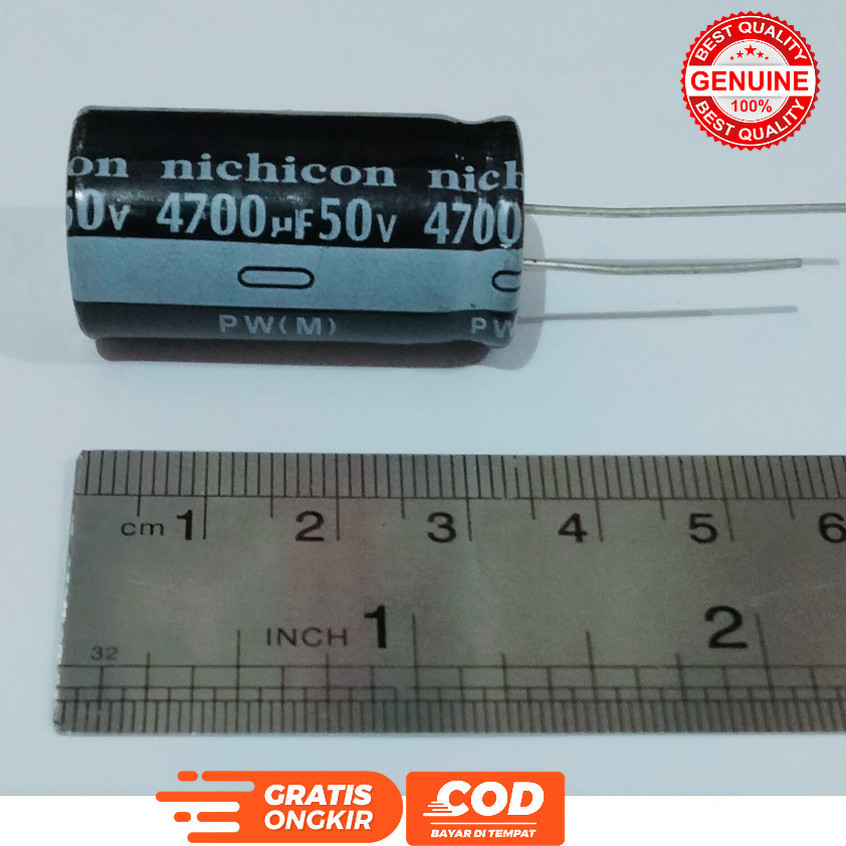 ELCO ELKO 4700UF 4700 MIKRO UF 50V 50 VOLT NICHICON ORIGINAL ASLI