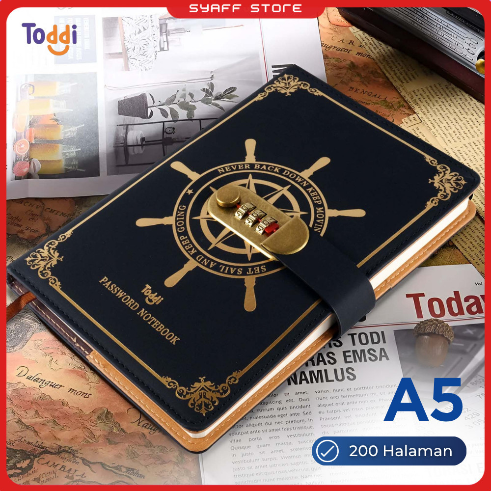 

Toddi Buku Jurnal Leather Vintage Pirate A5 200 Halaman Grid with Lock - 10001