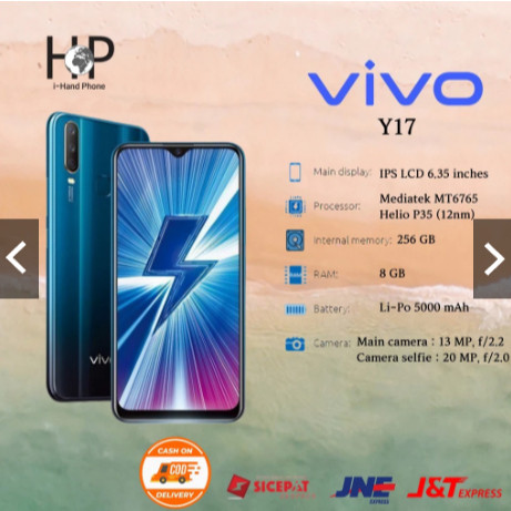 FOTO => => => VIVO Y17 terbaru HP Murah Cuci Gudang RAM 8GB+256GB Fast Charging Handphone Android Sm