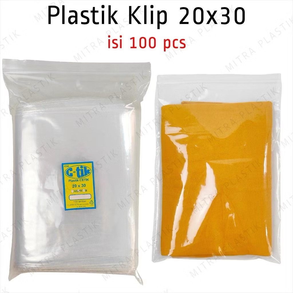 Plastik Klip 20x30 Merk Ctik | Plastik Klip Baju | Plastik Zip Lock