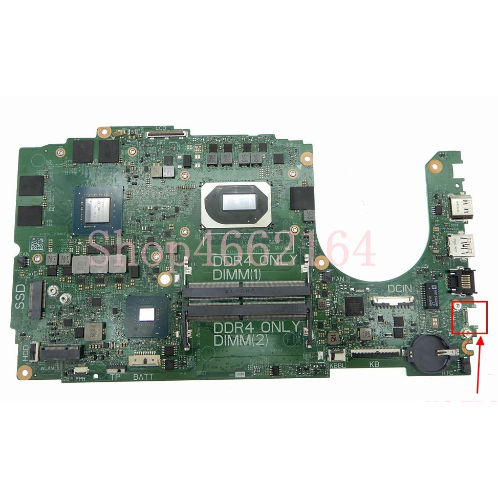 19795-1 With i7-10750H CPU GTX1650-V4G GPU Laptop Motherboard For Dell G3 3500 G5 5500 Notebook Main