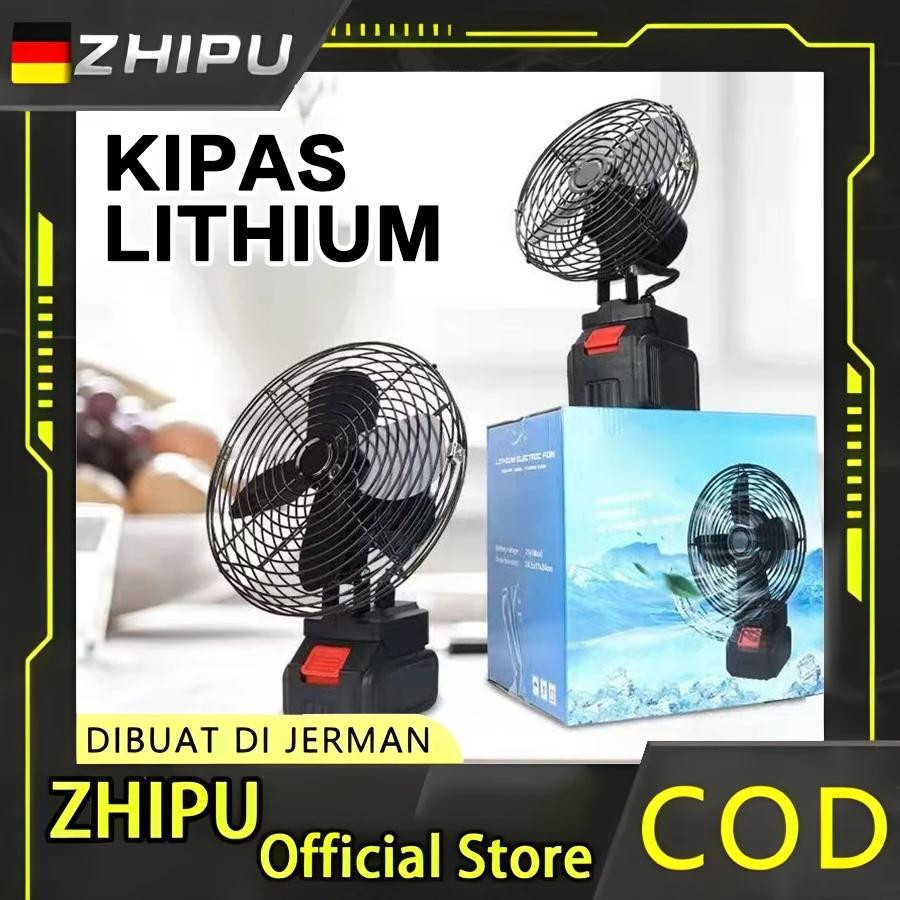 ZHIPU  Portable Emergency Battery Fan 50W Cordless Kipas Angin Baterai kipas angin kipas darurat kip