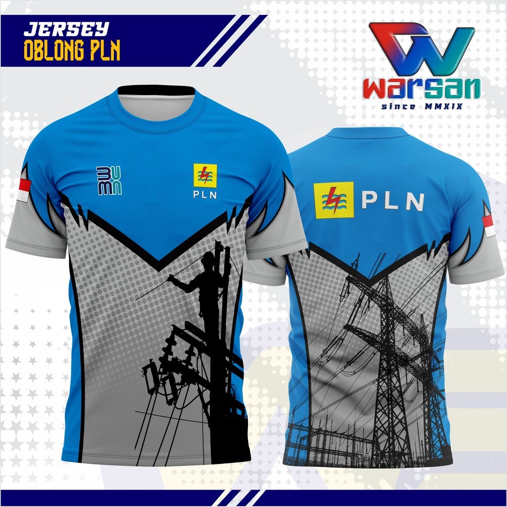 KAOS JERSEY PLN / SERAGAM PLN / BAJU LAPANGAN PLN / KAOS DINAS PLN Terbaru
