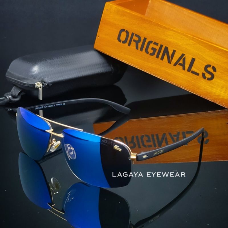 KACAMATA LACOSTE  SPORT TERBARU LENSA KACA POLARIZED PHOTOCROMIC ANTISILAU. .