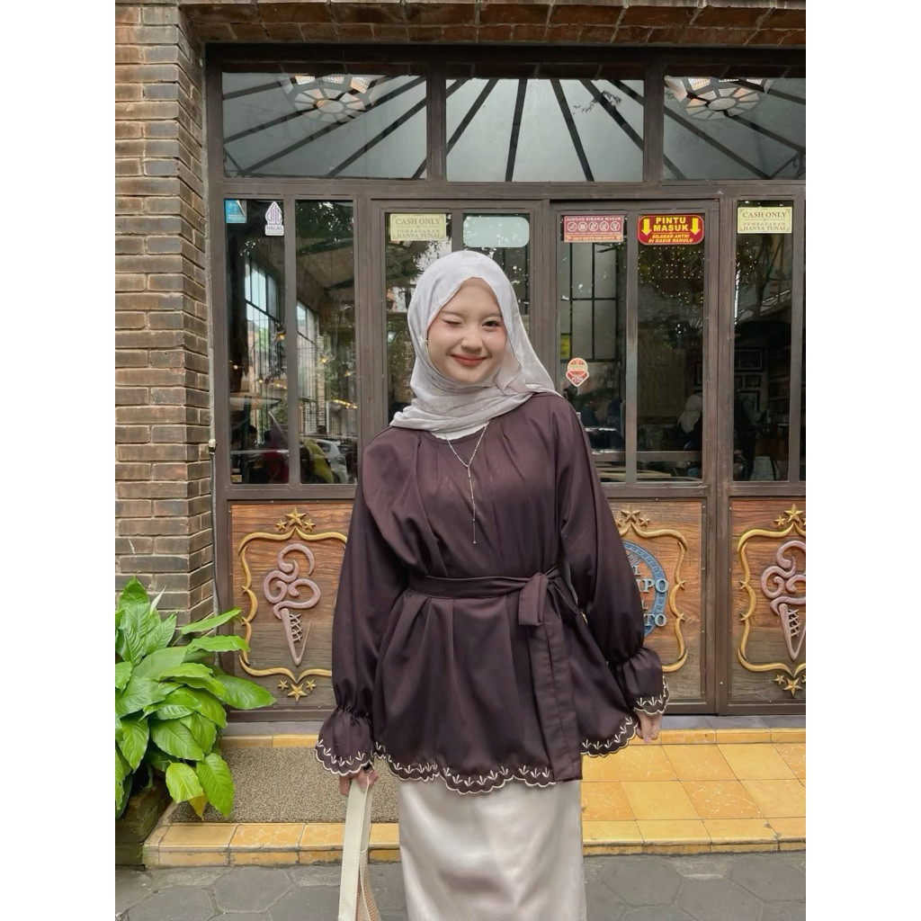 Syahira Blouse Bordir - Atasan Wanita - Atasan wanita bordir - Blus wanita bordir/Terbaru