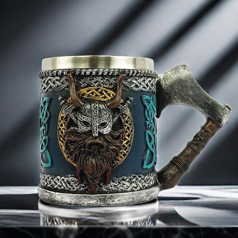 450ml Drinking Gothic Coffee Cup Viking Style Beer Mug Bar Drinking Coffee Cup Large Barrel Beer Mug