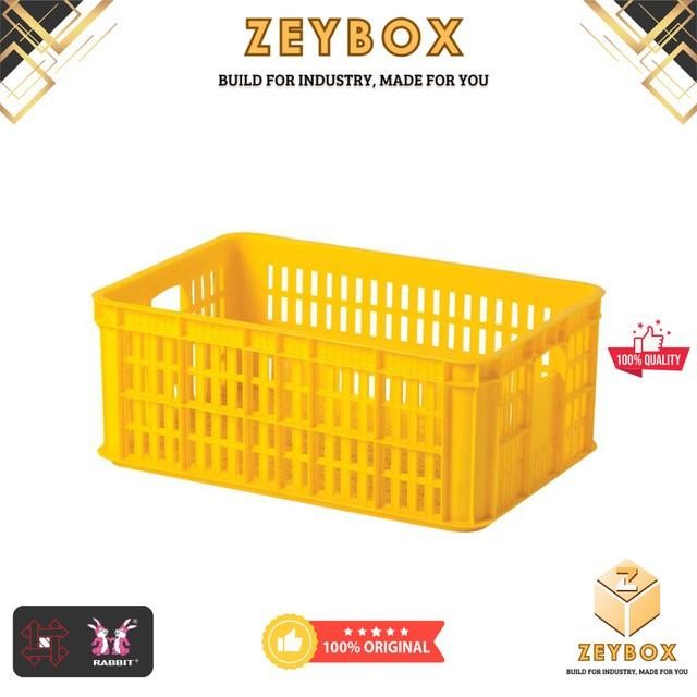 ZEY - Container 2004 Rabbit (P 62 x L 43 x T 25 cm) Krat/Box Roti/Buah Keranjang Industri Serbaguna 