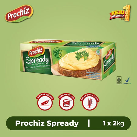 KEJU PROCHIZ SPREADY 2 KG KEJU OLES KEJU CHEDAAR BESAR KEJU VIRAL OLAHAN TOKO BAHAN KUE BANDUNG MURA