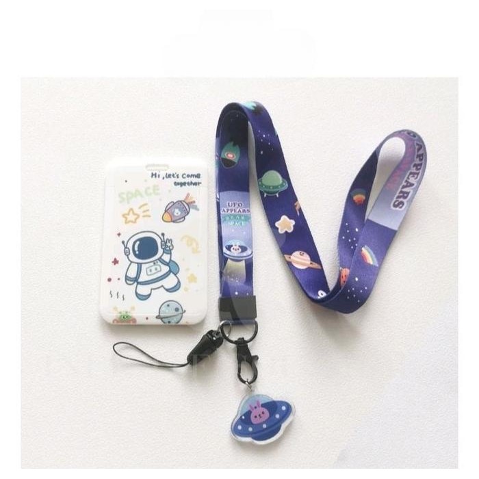 New Arrival Name Tag Karakter Anime Cartoon Lucu / Lanyard Motif Anime - White Astro