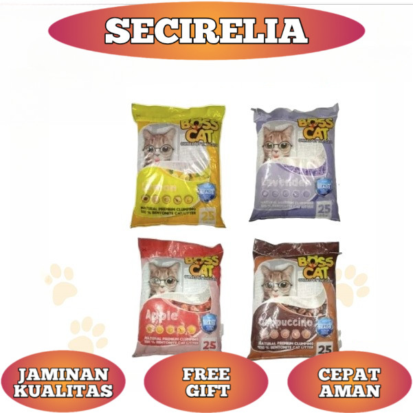 Pasir BOSS Cat 25L pasir kucing gumpal wangi 25 L catsand BossCat Pasir Boss Cat 25 Liter Pasir Boss