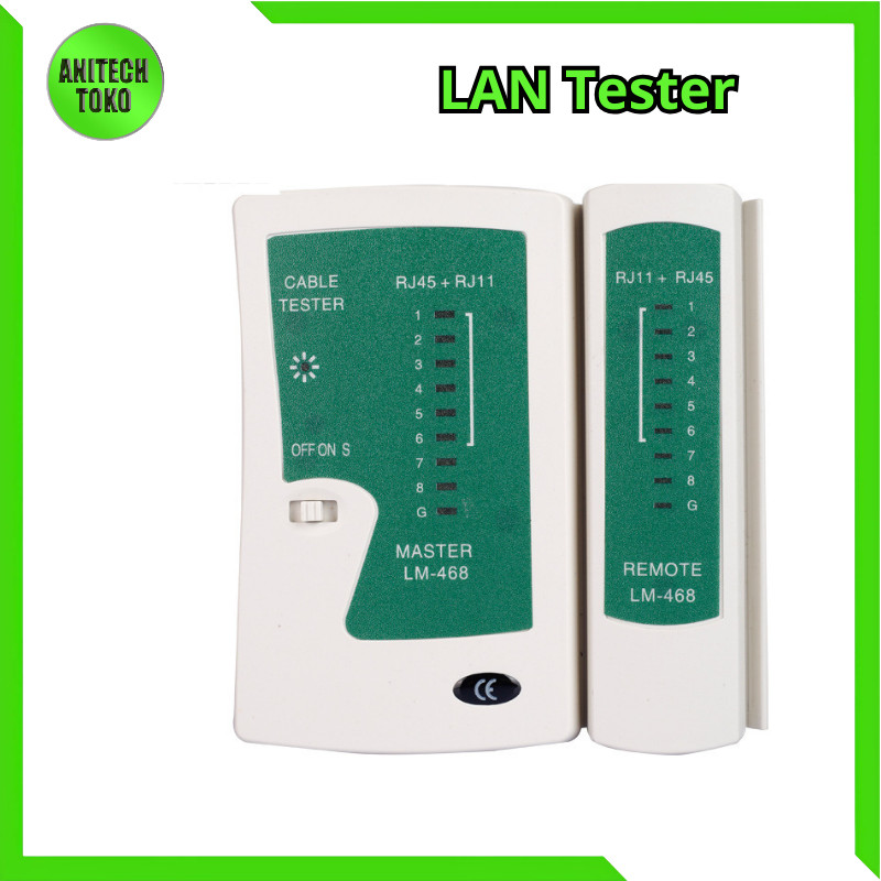 anitech toko Lan tester alat penguji kabel Lan RJ45 RJ11 Lan tester Kabel ada baterai 9v 1pc
