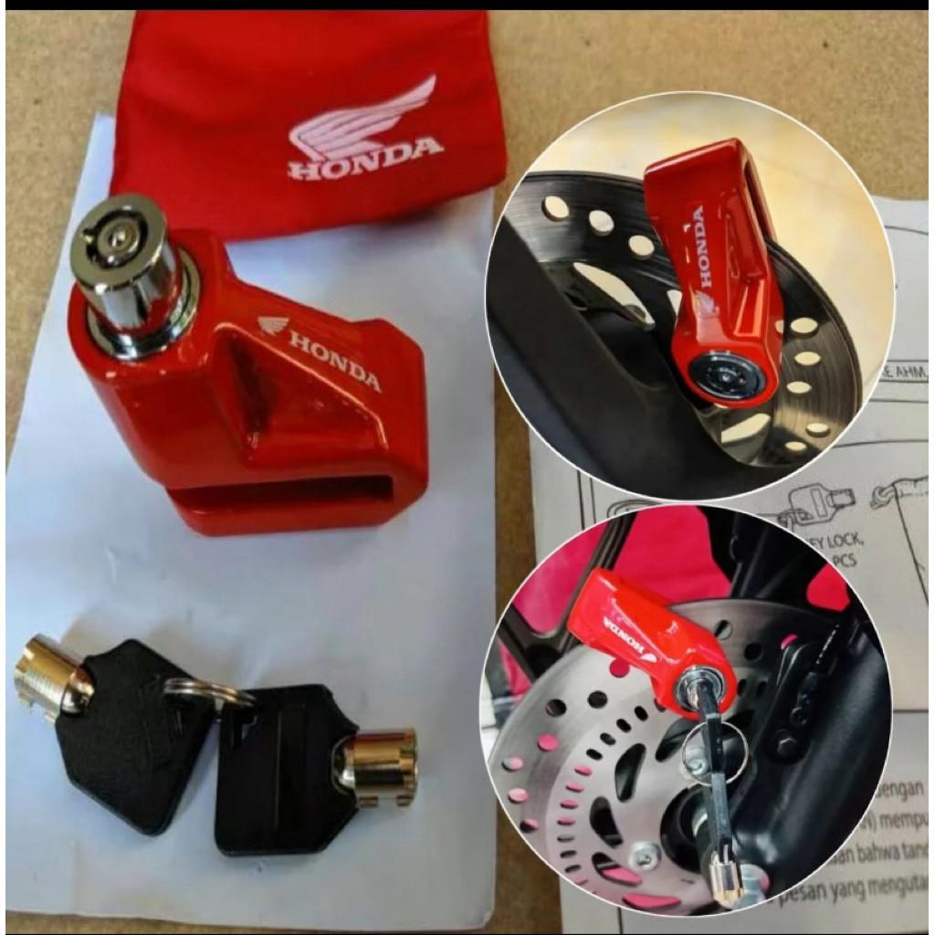 Kunci Gembok Cakram Disclock Gembok Anti Maling Termurah Original Honda