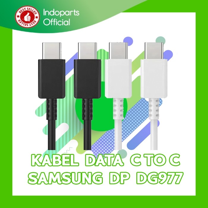 KABEL DATA USB C TO C MODEL EP-DG977 BLACK WHITE 1 METER ORIGINAL