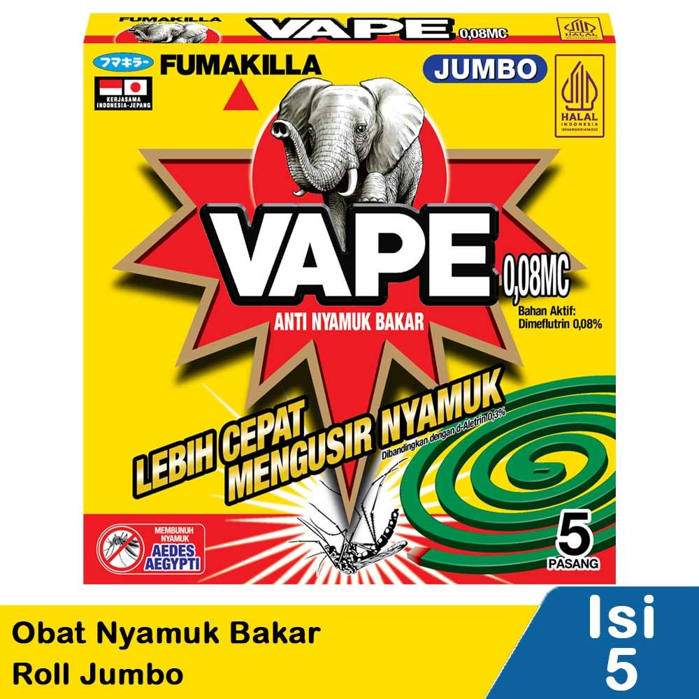 VAPE OBAT NYAMUK BAKAR FUMAKILLA 5S COIL JUMBO