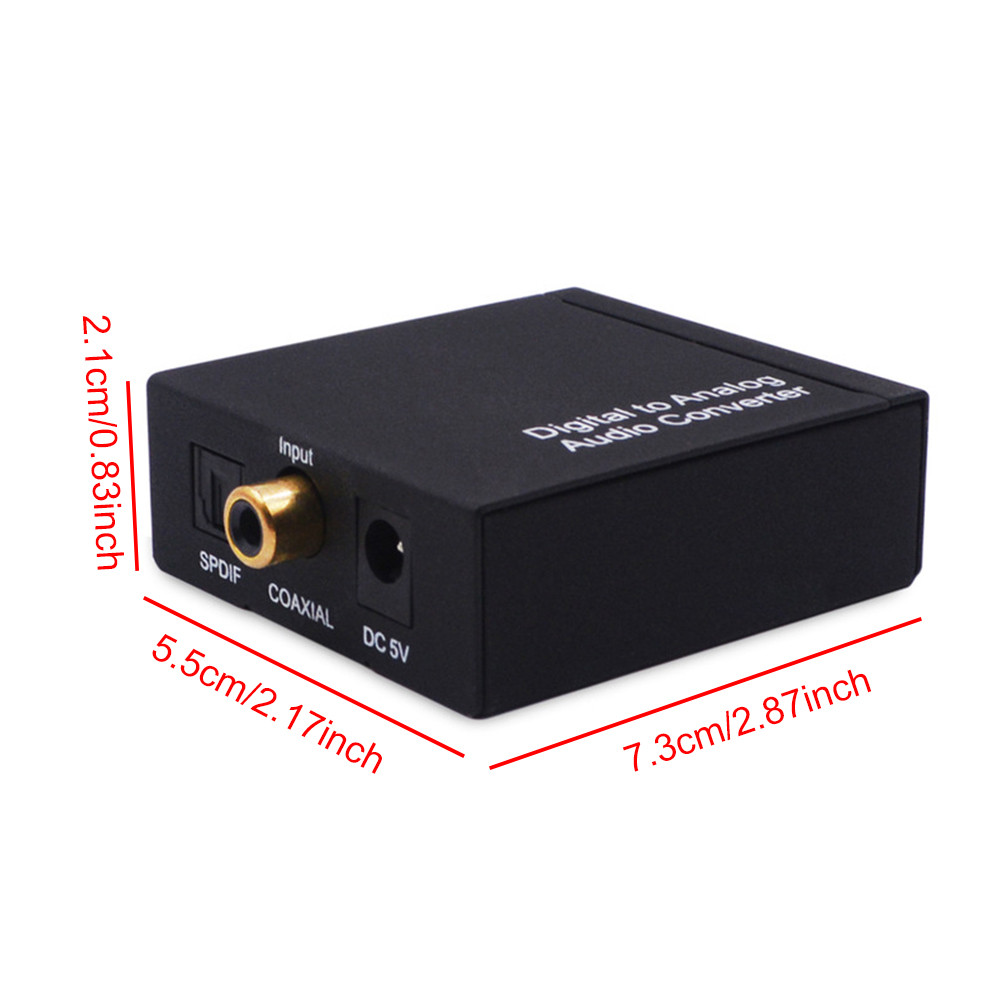 Digital SPDIF Optical To Analog L/R RCA Converter Digital Coaxial SPDIF To Analog RCA 3.5mm Jack Opt